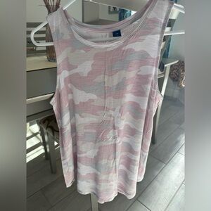 Womens Camouflage Pink Tank Top